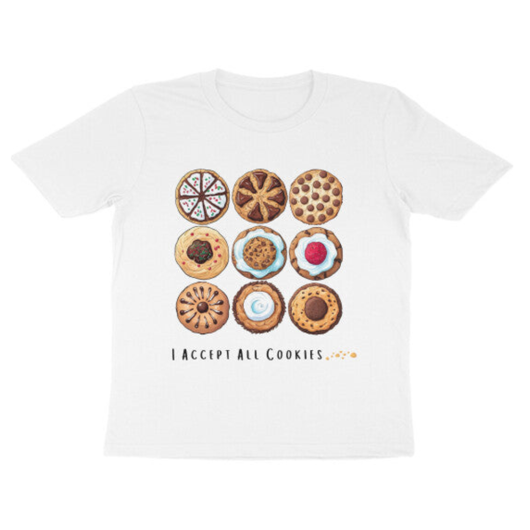 I Accept All Cookies Tshirt | Sizes 1Y - 6Y | White